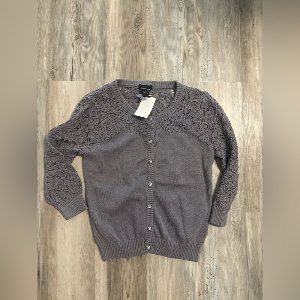 Sweater Project Gray Cardigan NWT